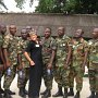 Wendy with the Infantry, Ghana - 2010