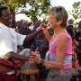 Dancing with Ugandans with HIV/AIDS, Bonde - Dec 2007<br />